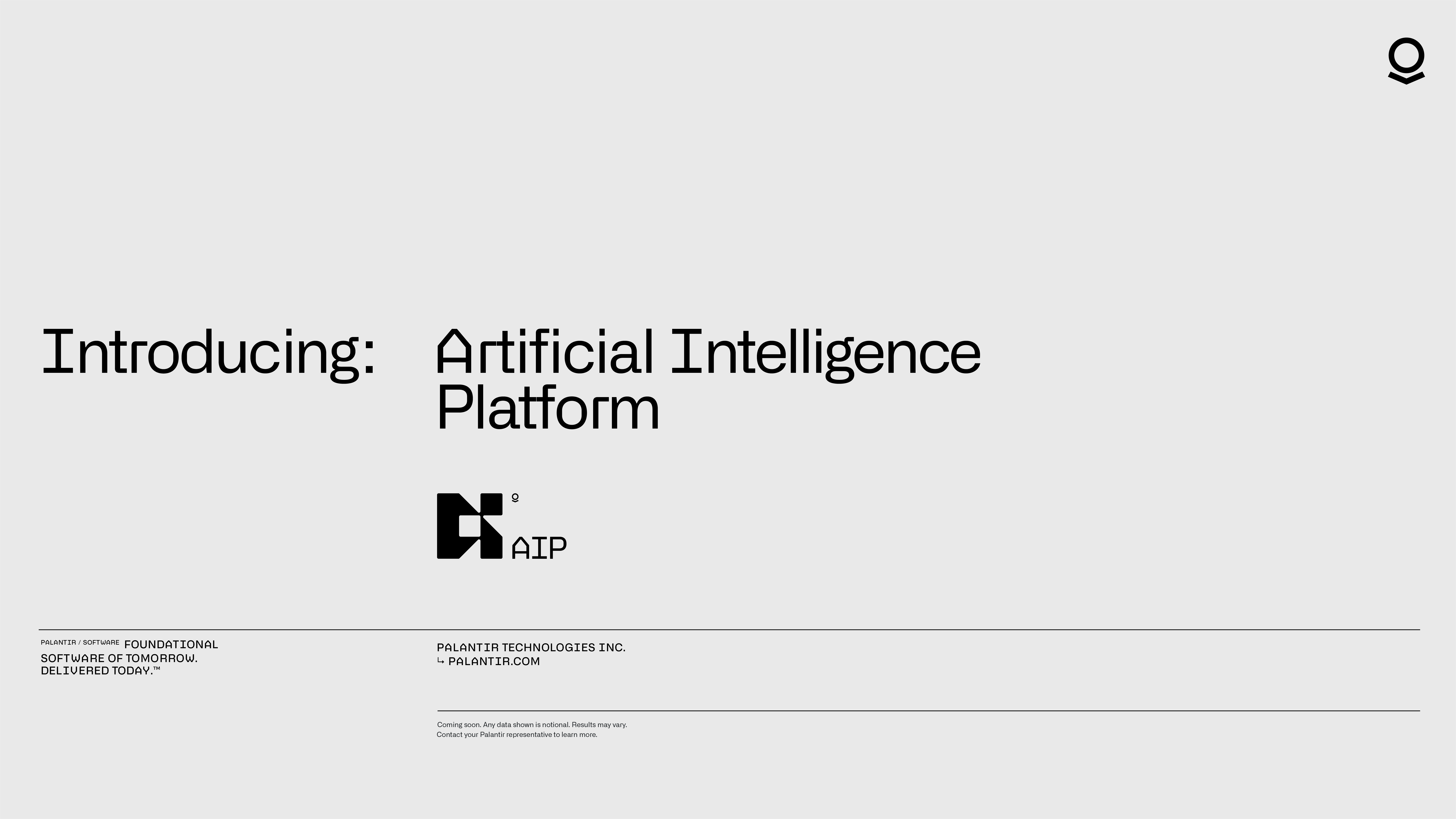 Palantir Artificial Intelligence Platform