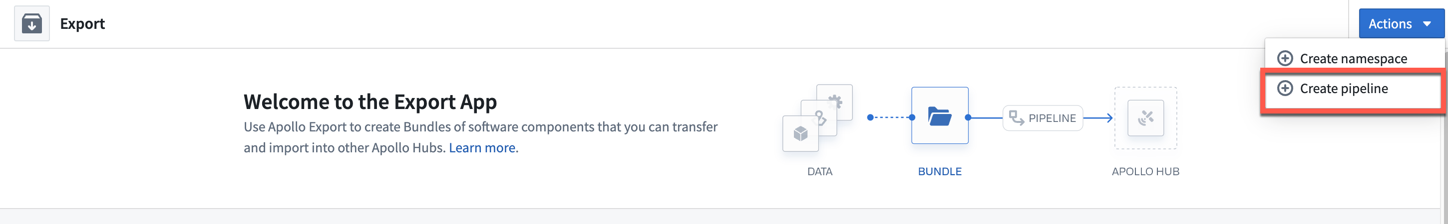 The Create Pipeline button