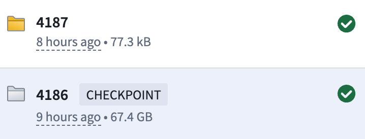 Checkpoint Bundle Export