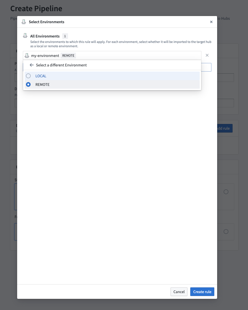 Import environment as remote