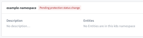 Pending protection status change