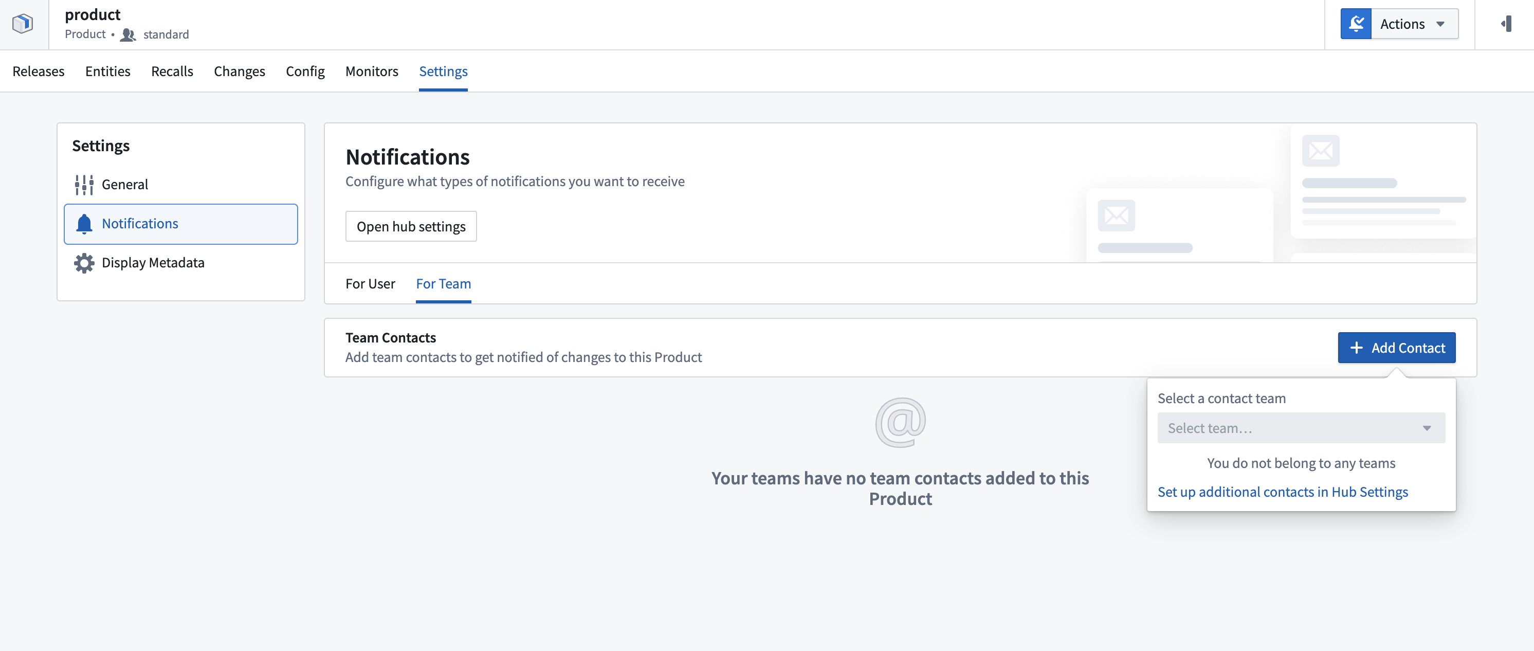 Set up non-owned resource