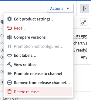 Entry point for Product Release deletion workflow.