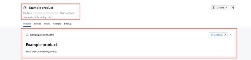 Display metadata updates in Product Releases tab.
