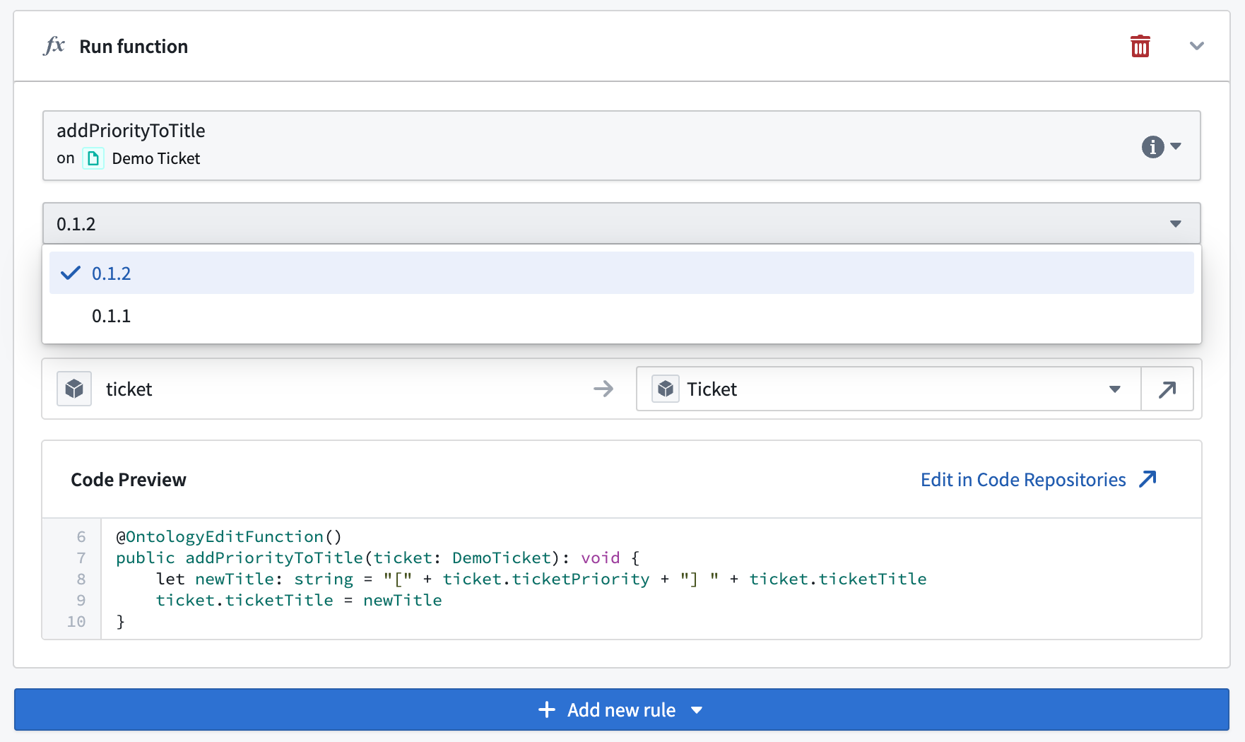 How to update the version of the Function