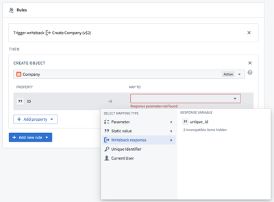 Using an output parameters in a Logic Rule