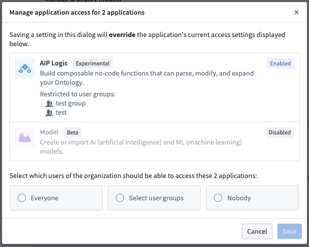 Manage multiple applications