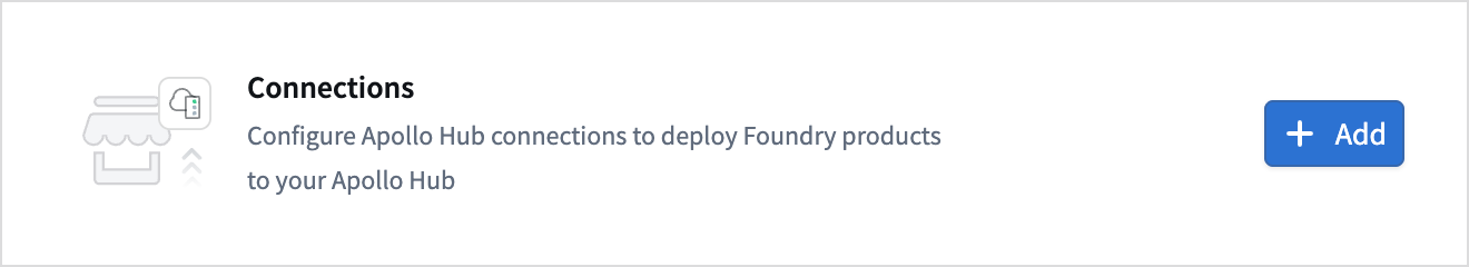 The Connected hubs extension displaying the Add button.