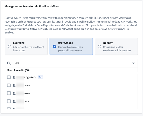 Enable AIP capabilities for custom workflows