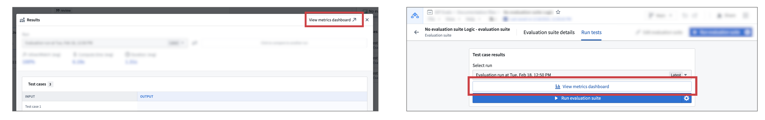 Access the metrics dashboard