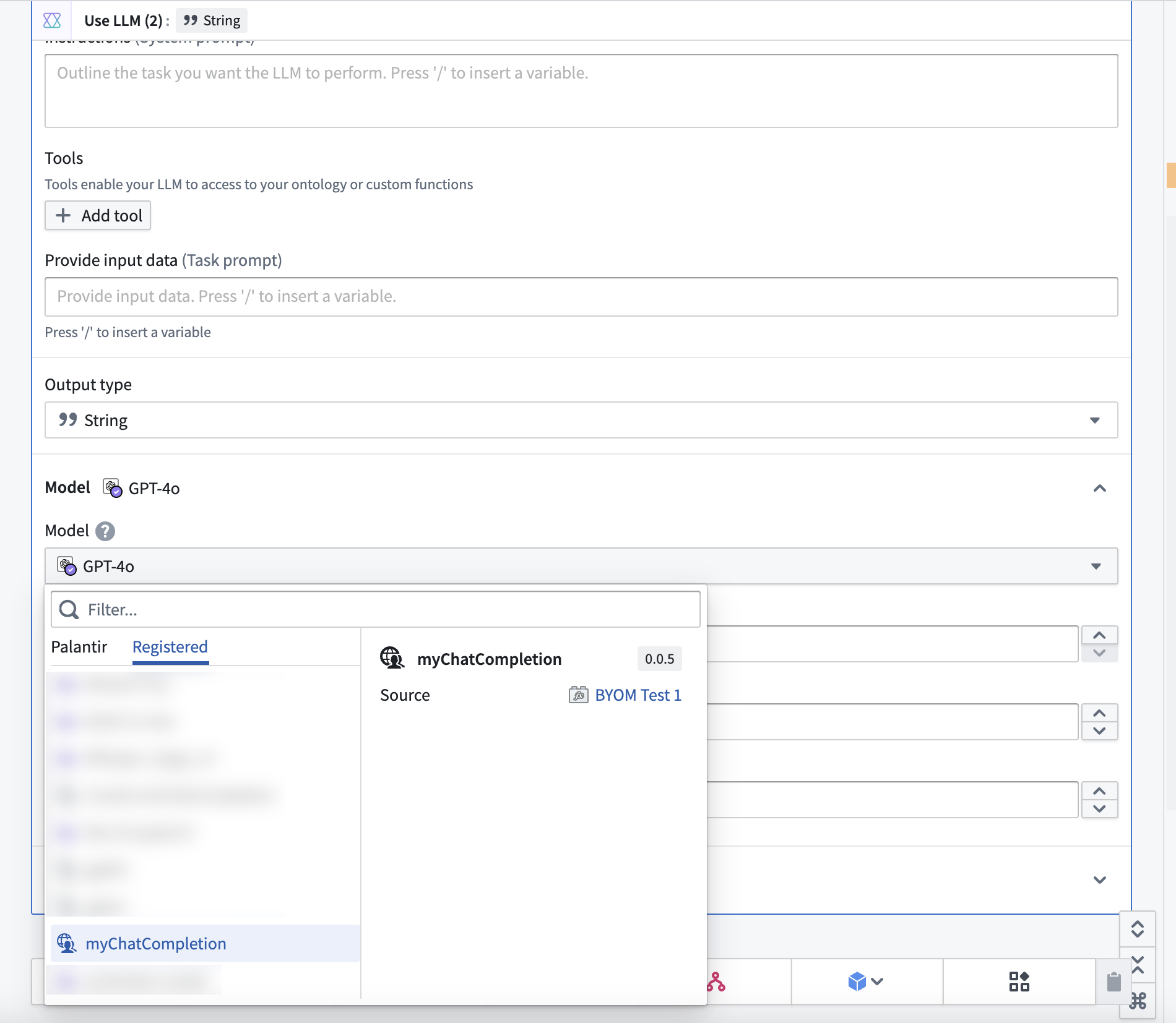 Use bring your own model in Logic.