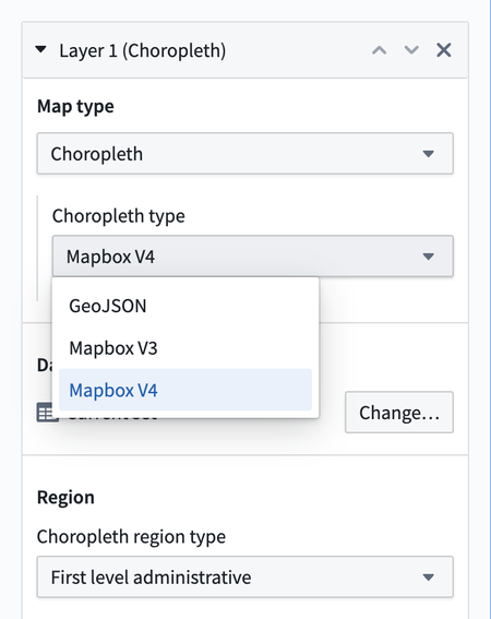 Map boards can now be configured to use Mapbox V4 choropleth layers.