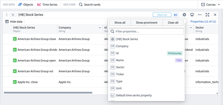 Quiver screenshot showing the new object set card property editor