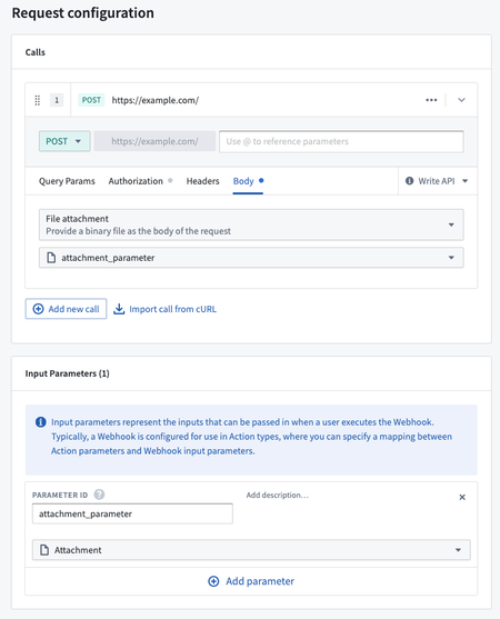 rest api webhook with attachment body