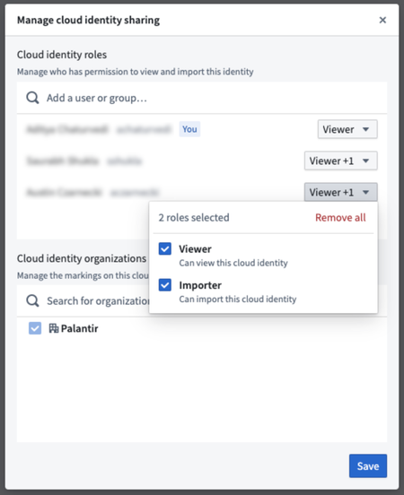 Cloud identity manager