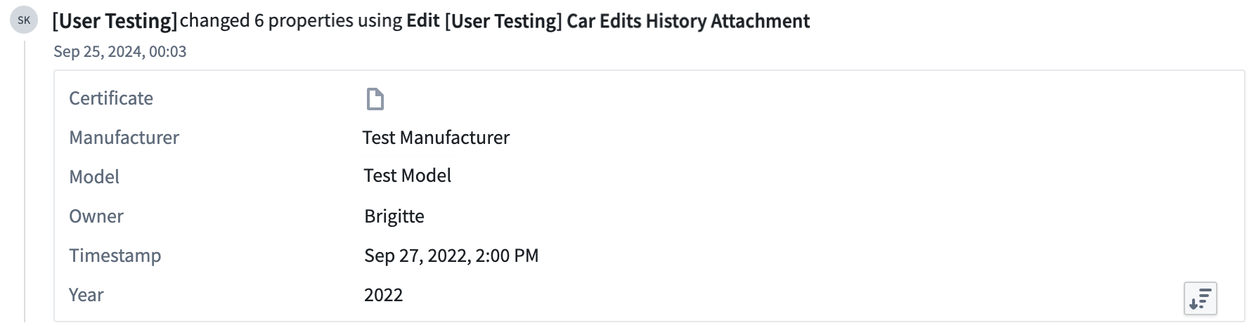 The Edit History workshop widget displays user edit history.