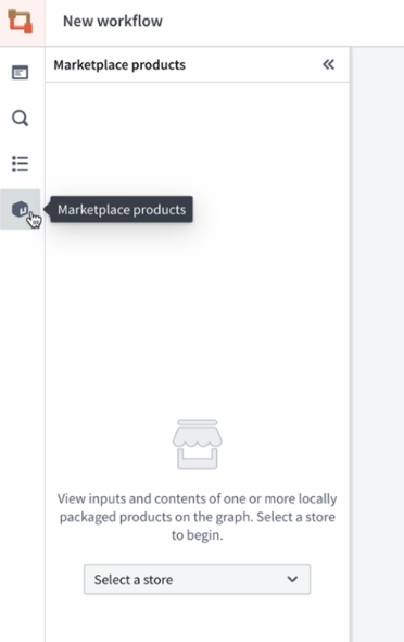 Locate the Marketplace products option in the sidebar.