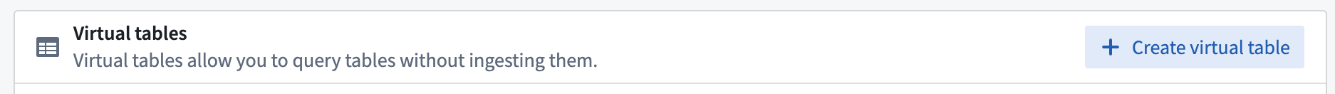 Creating a new virtual table.
