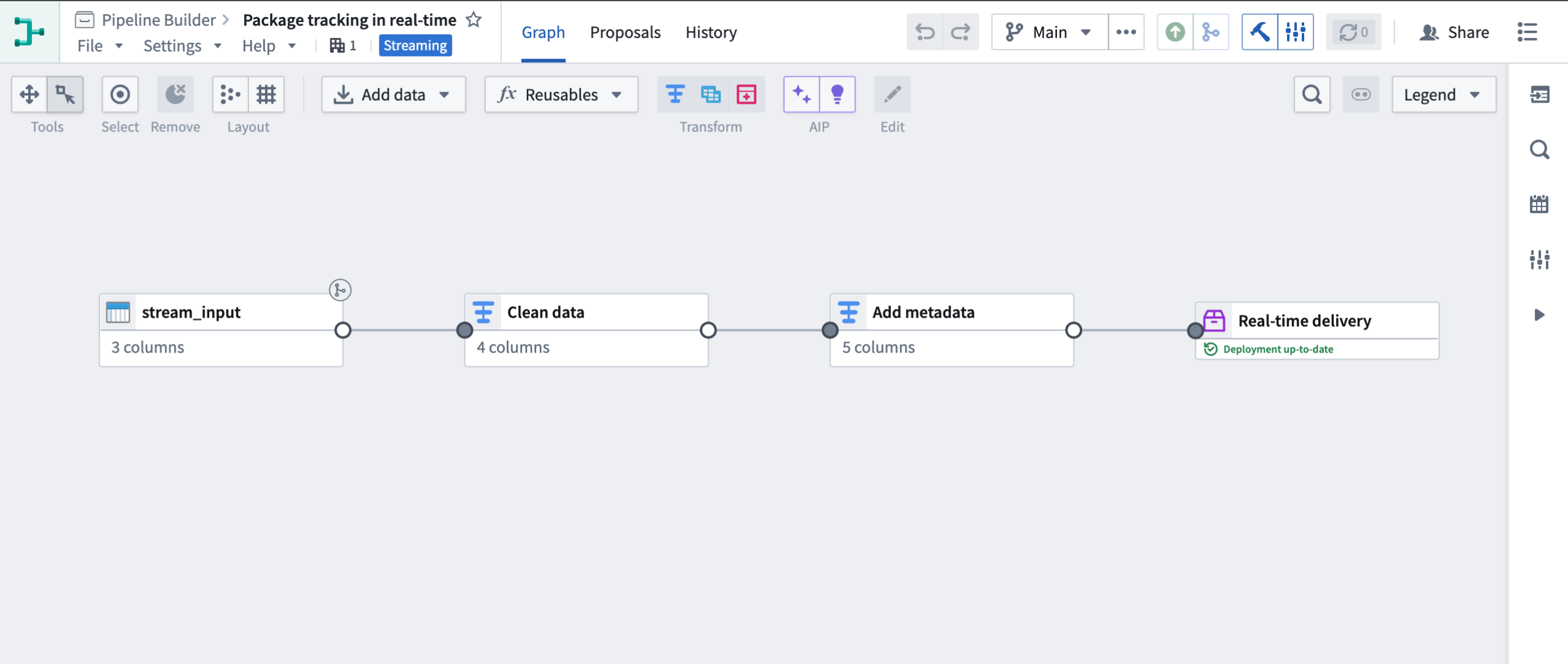 Configuring a streaming object type in Pipeline Builder