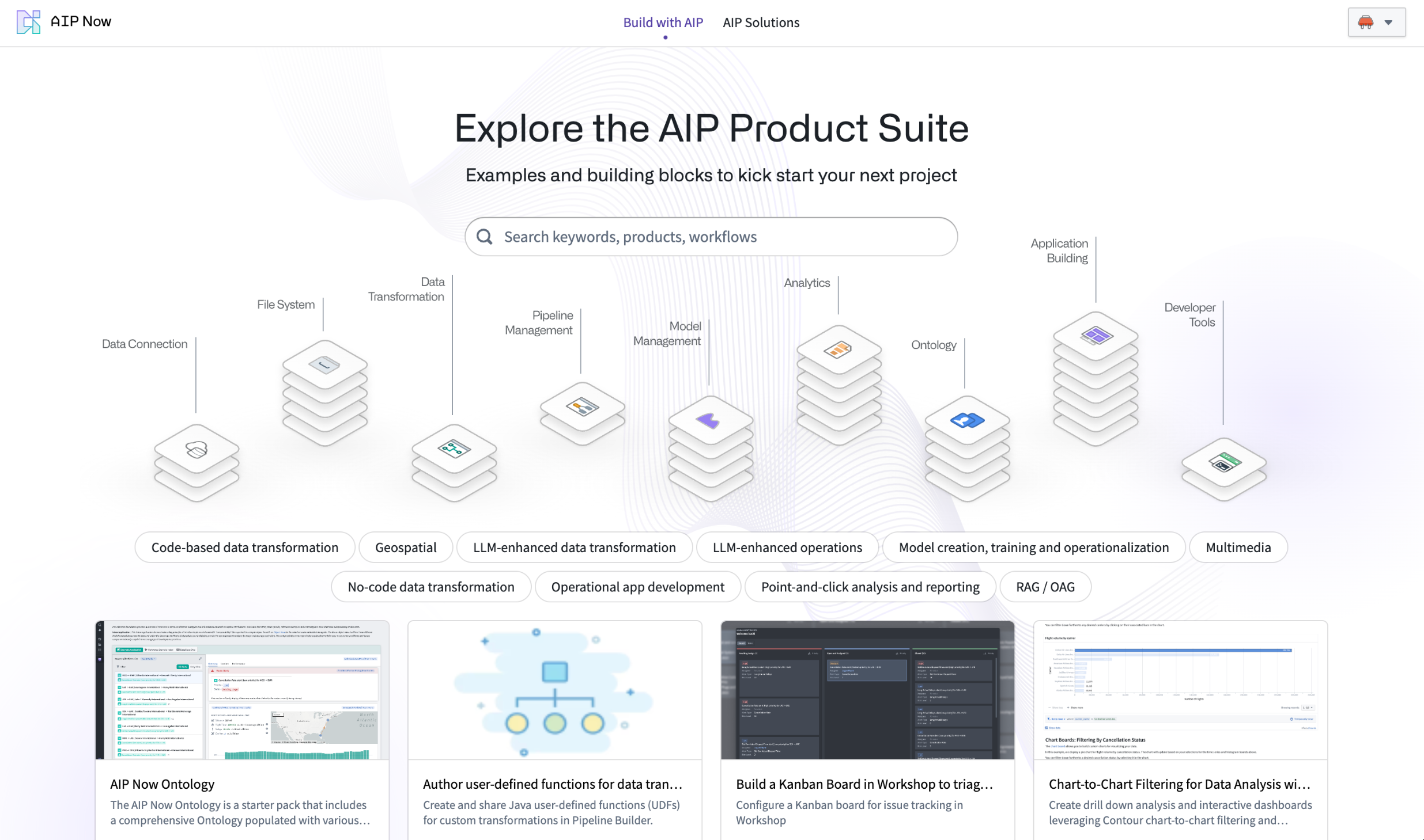 Explore the AIP Product Suite.