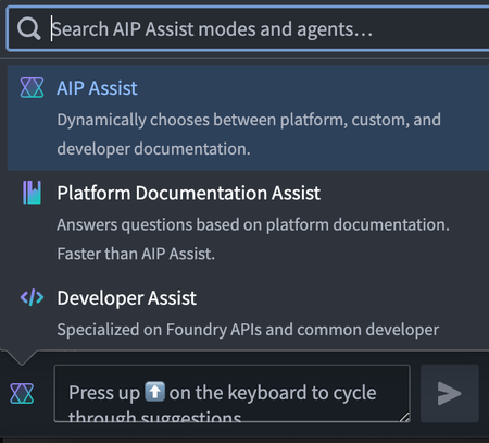 The AIP Assist mode selector.