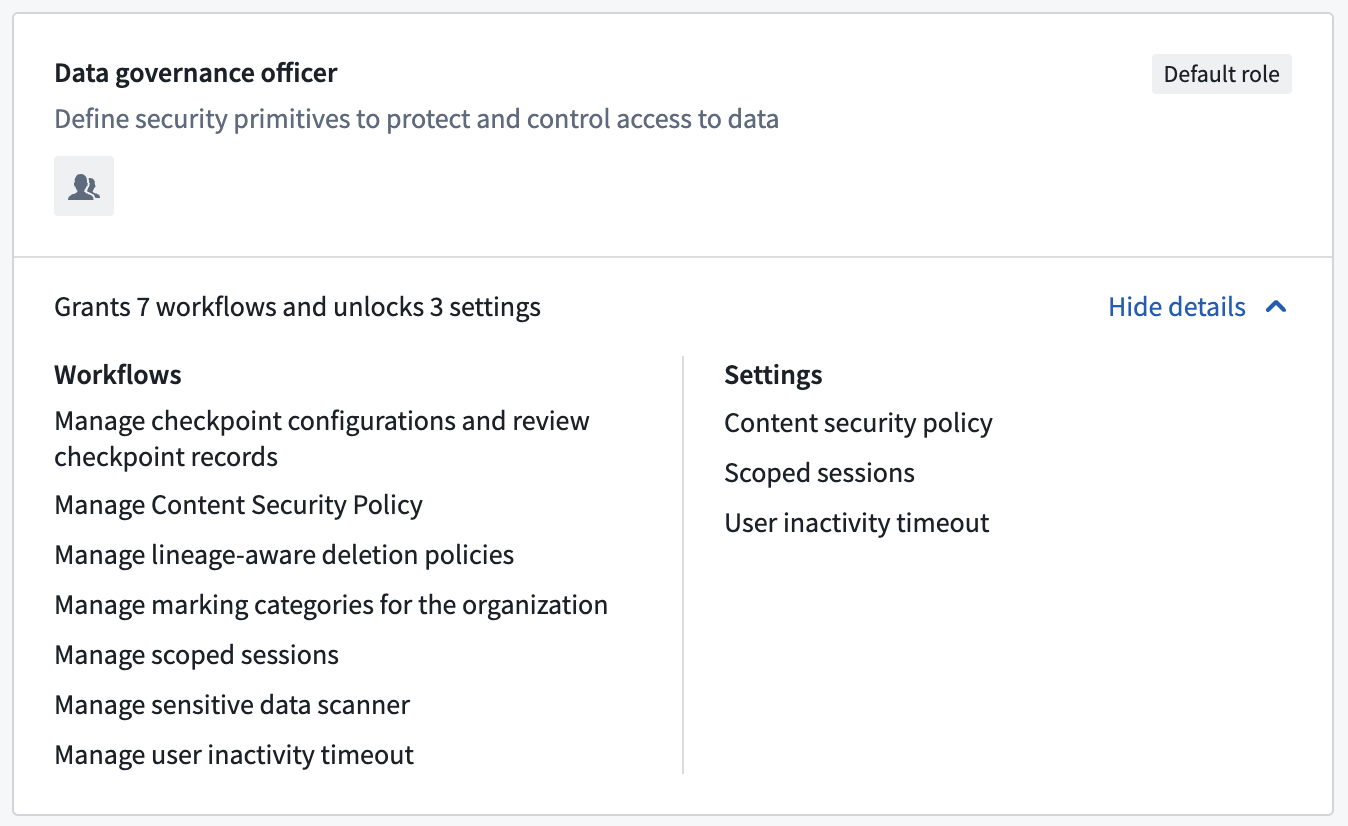 Existing DGO workflows and settings for reference.