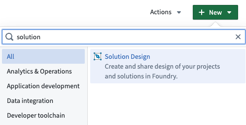 Create a new solution design from your Files manager.