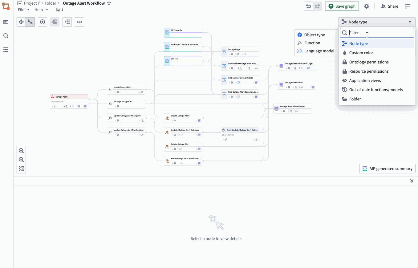 Bulk select outdated Actions backed by Functions to complete an update on the Functions.