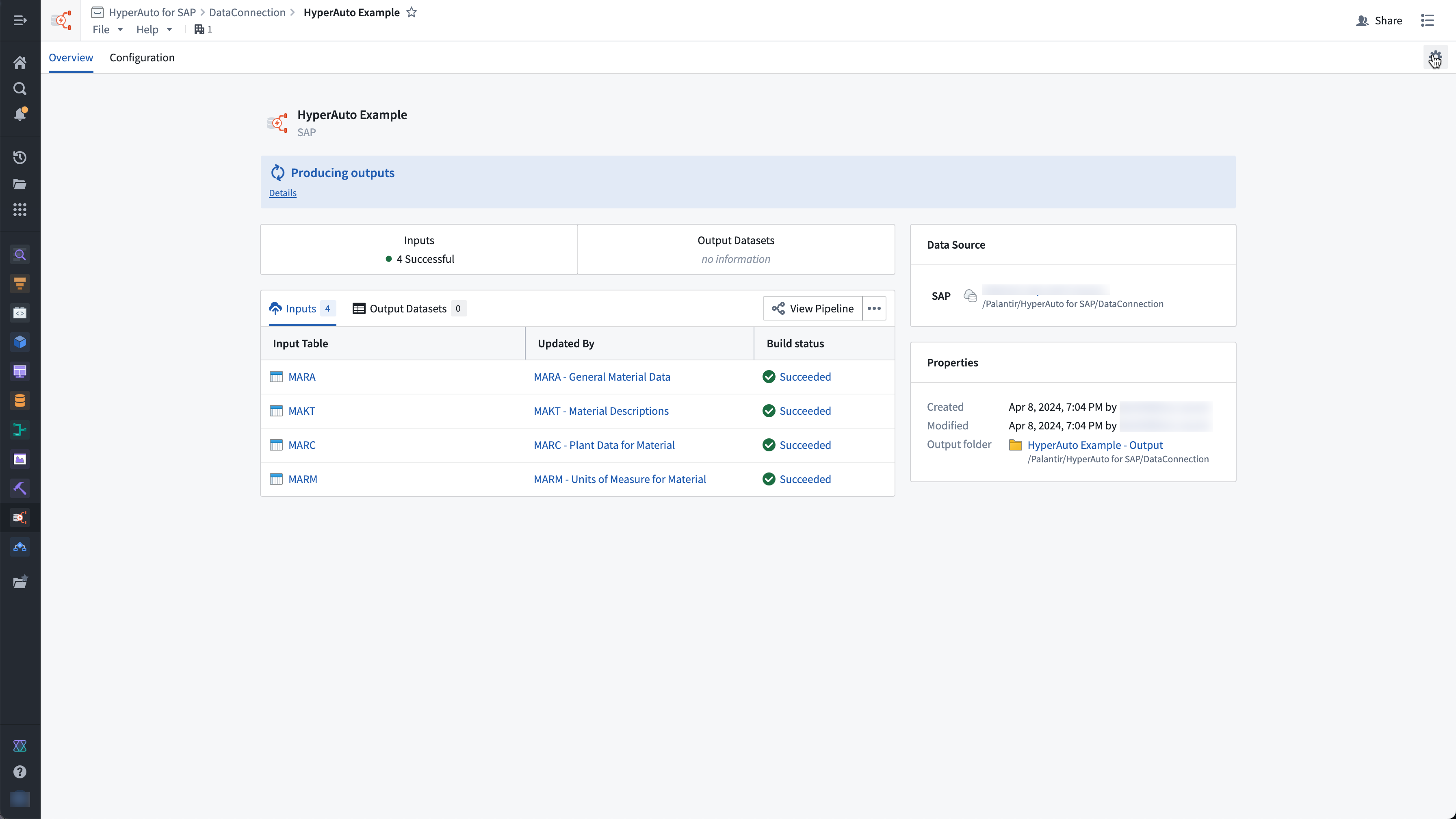 Overview of a live HyperAuto pipeline.