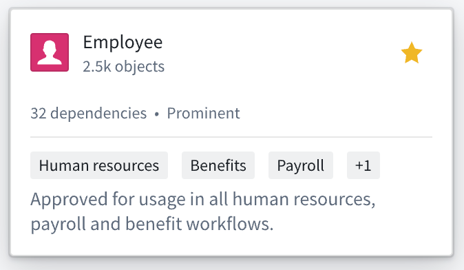 Compact preview of Employee object type.