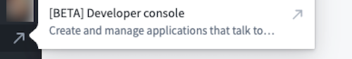 Opening Developer Console