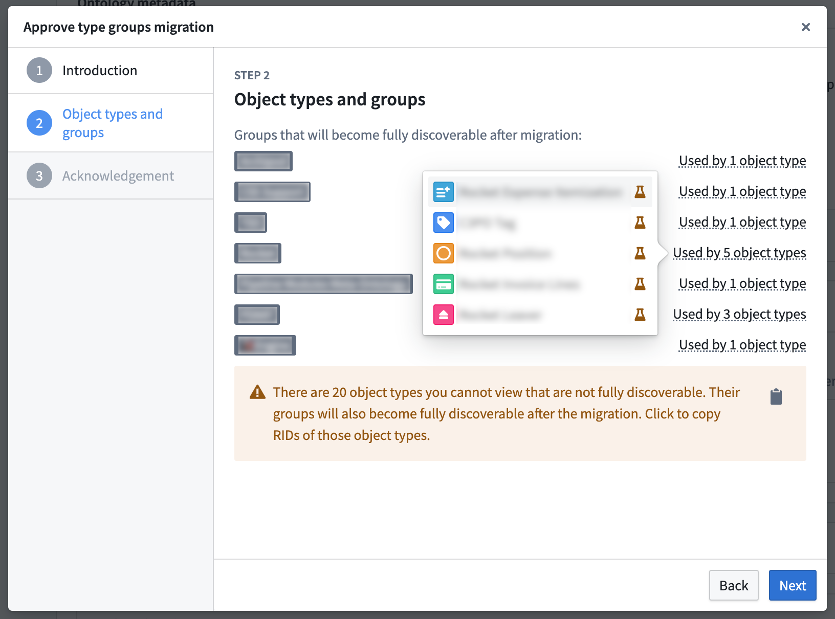 Some legacy groups require manual migration to unlock new features.