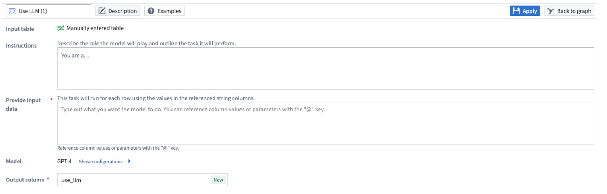 Pipeline Builder interface showing a custom prompt.