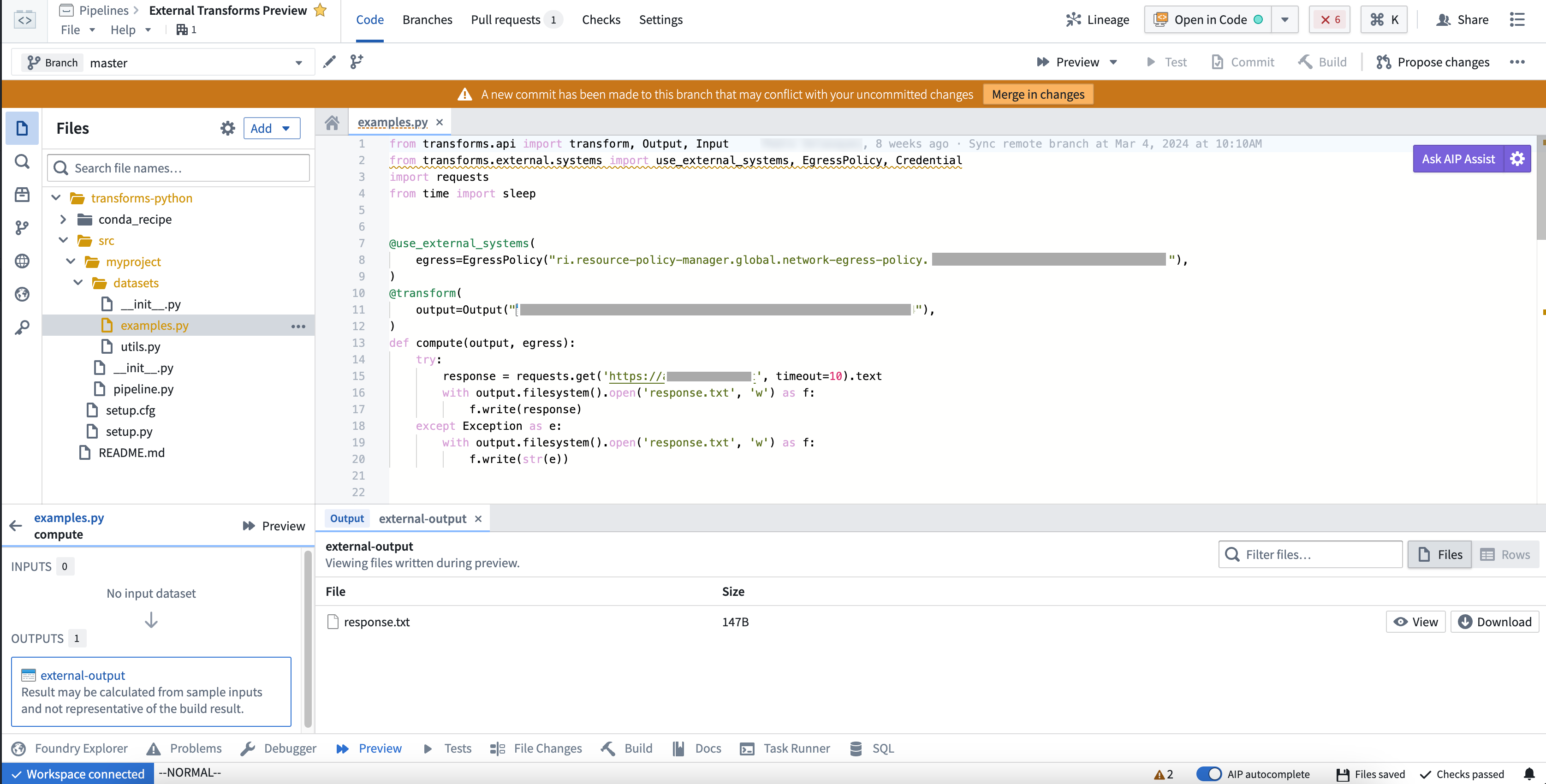 The solution design of a modeling workflow.