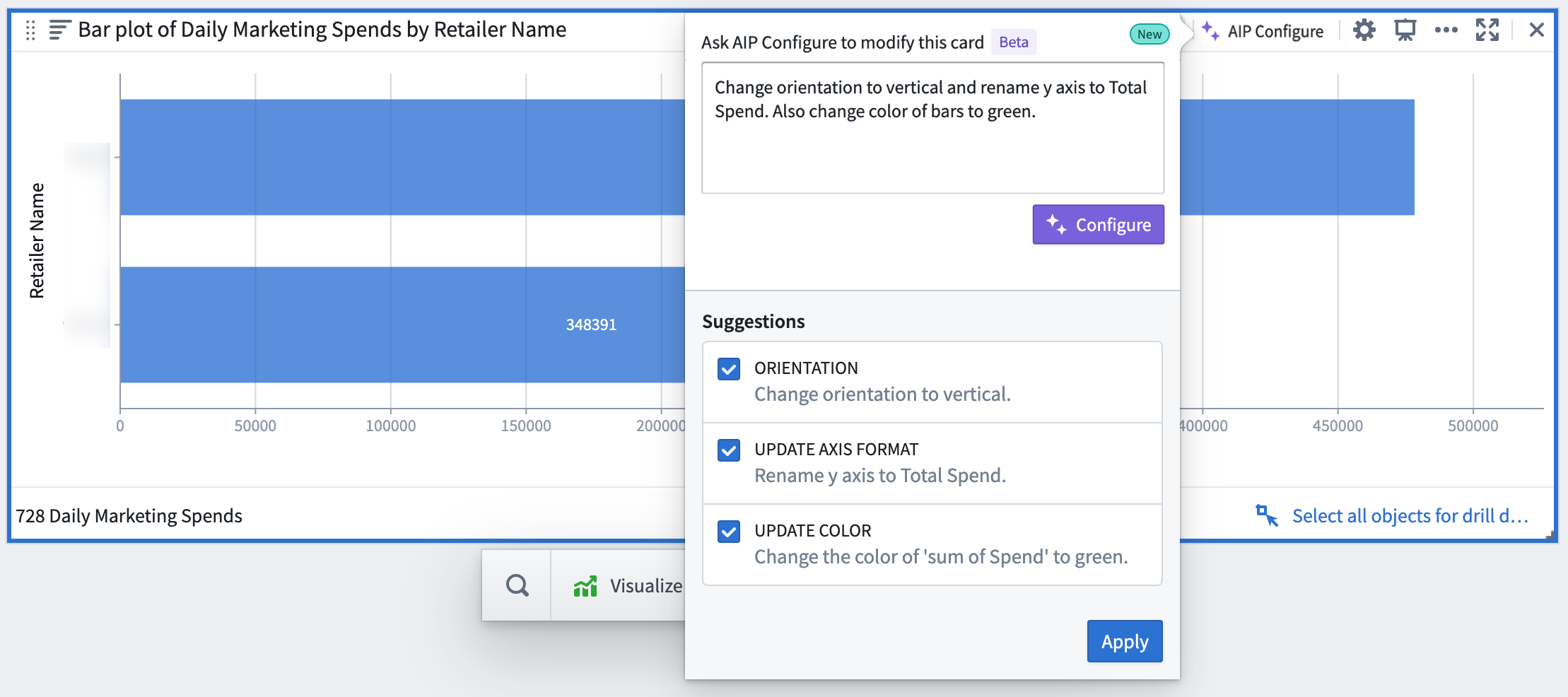 Example of AIP configuring a card