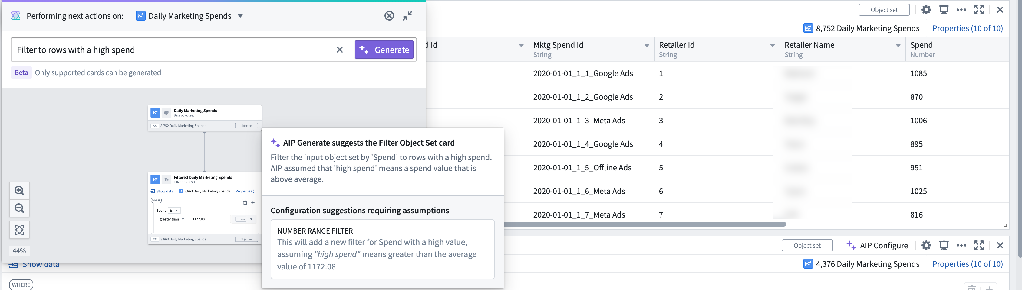 AIP's suggestion of a Filter Object Set card