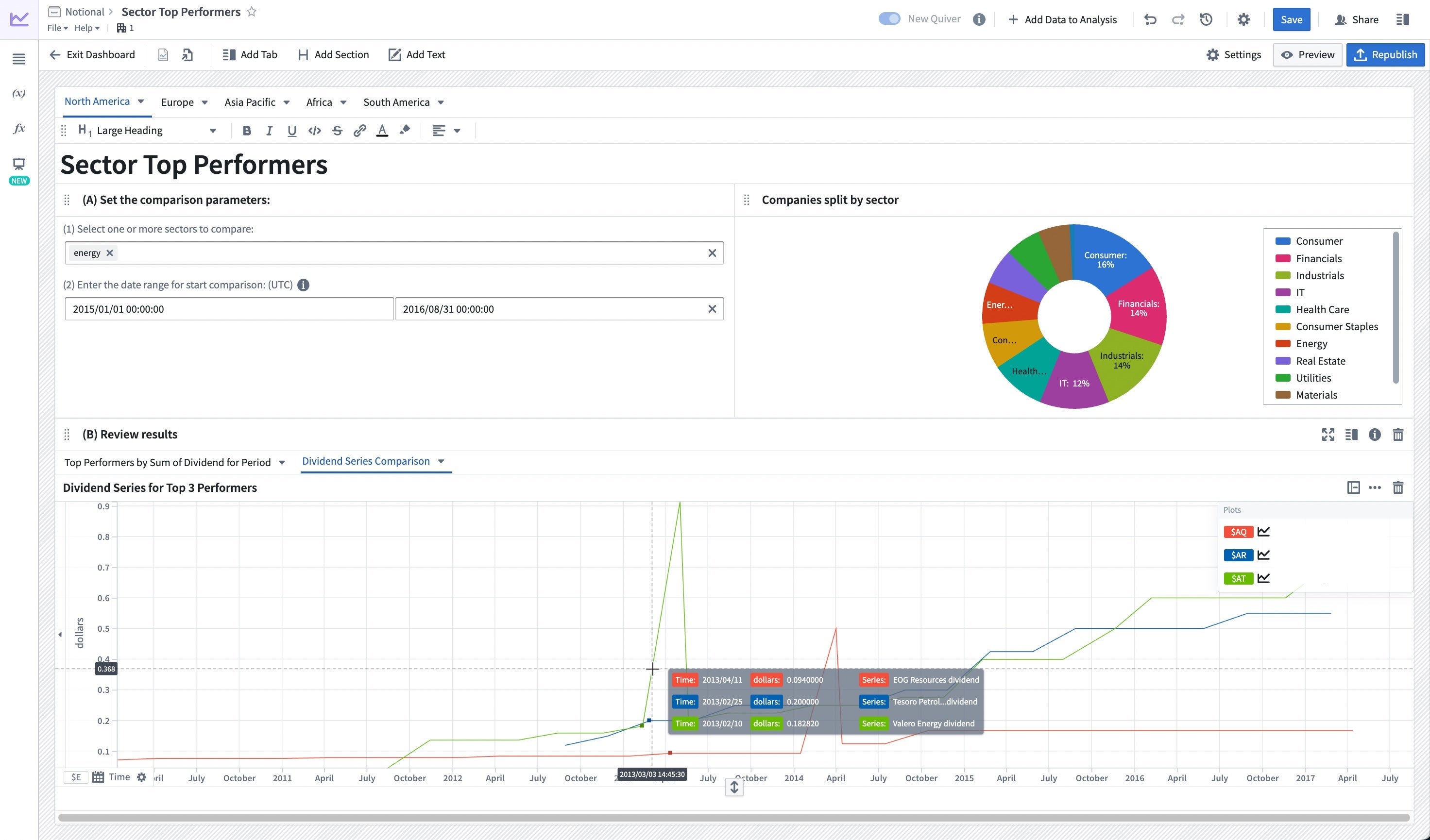 Sample Quiver editor