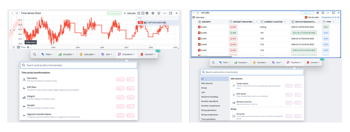 Quiver transforms next actions for timeseries and object set cards.