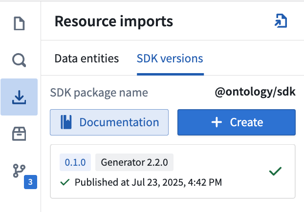 Review OSDK documentation for TypeScript v2 functions in your code repository sidebar.