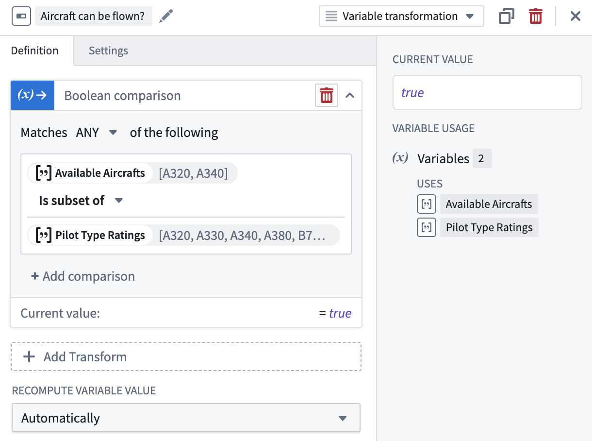 The is subset of operation.