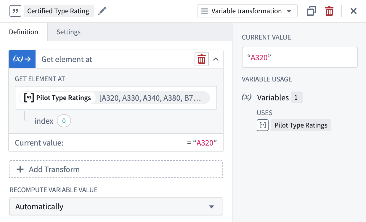 The Get element at operation