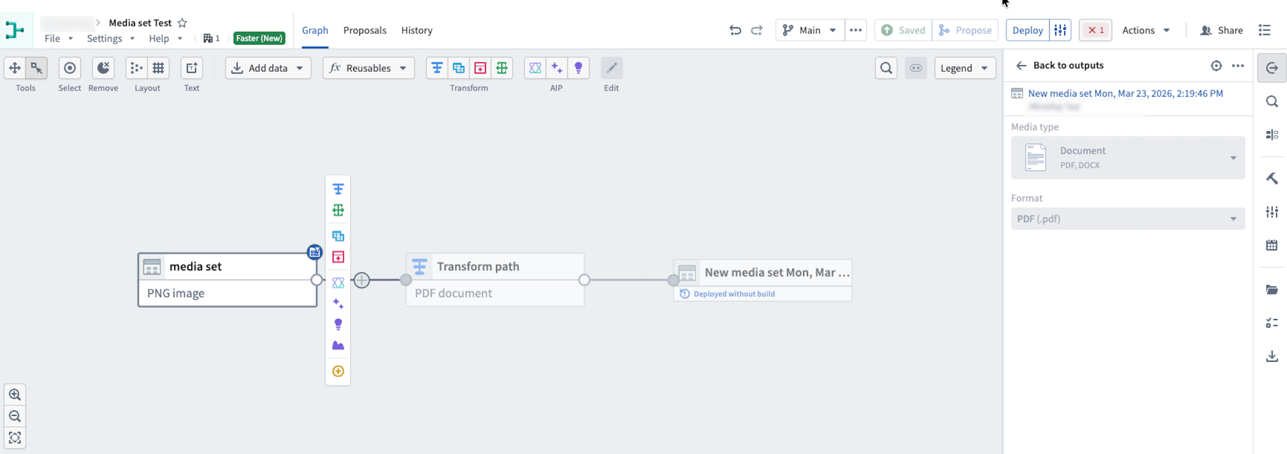 Use media sets in Faster pipelines to transform media file inputs.