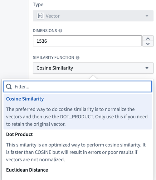 Similarity function