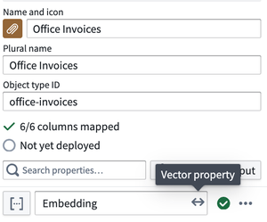 Using an embedding in the properties panel.