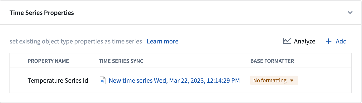 Time Series Properties