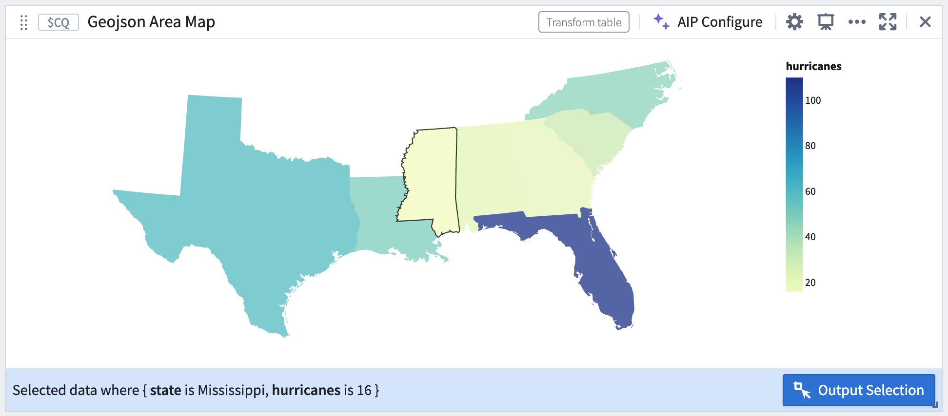 Selection by geographic area.