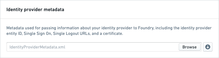 Identity provider metadata