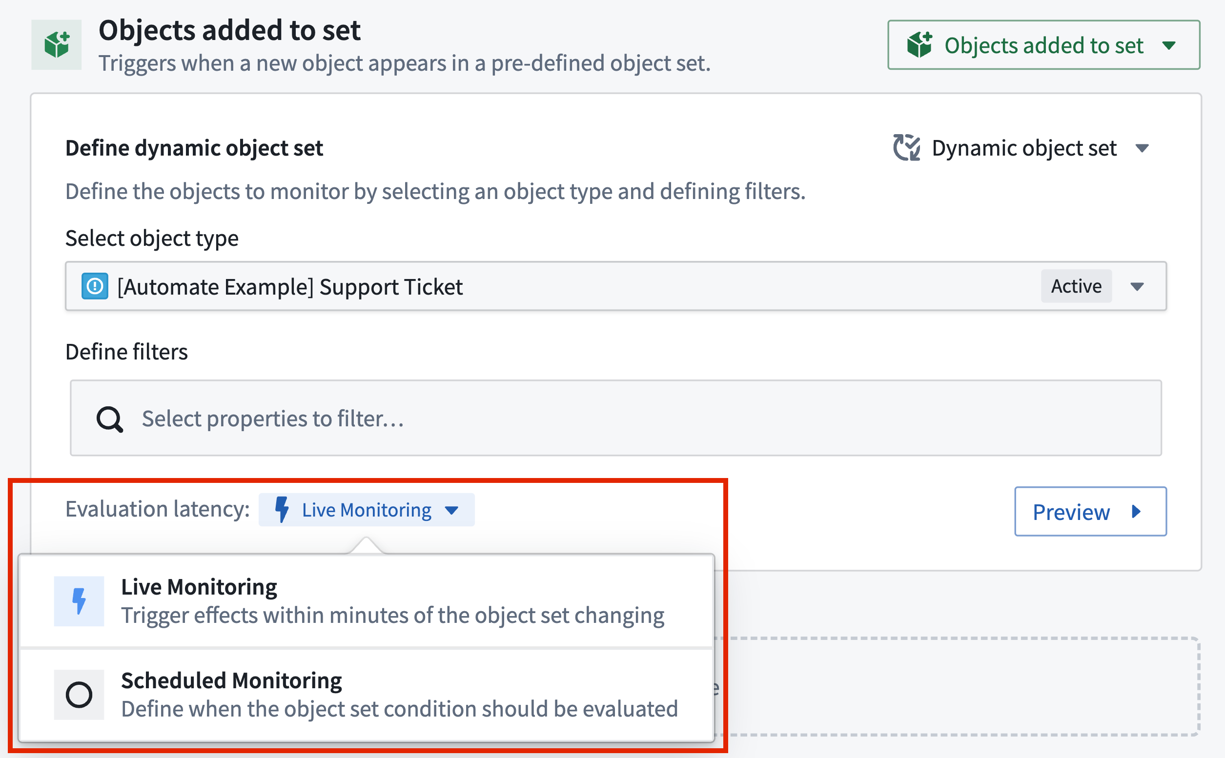 Toggle scheduled monitoring