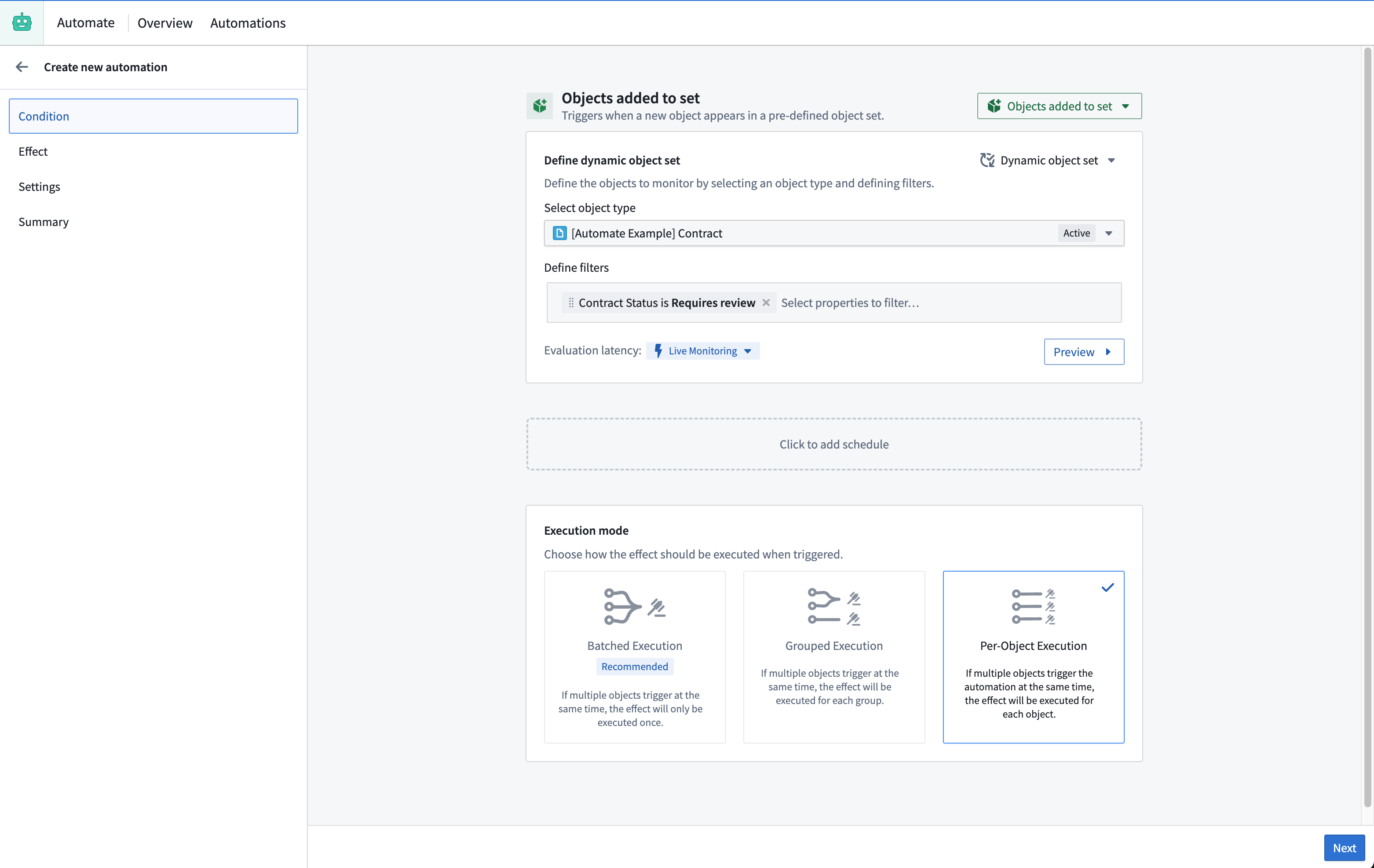 Notify contract owners example - condition