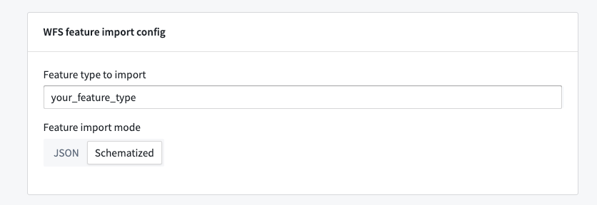 Sample schematized sync configuration.